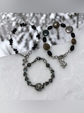 Handcrafted set of three  Bracelets- Women Jewelry